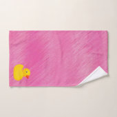 Gumber Ducky Duck Pink Girly Badezimmer Handtuch S Badhandtuch Set (Handtuch)