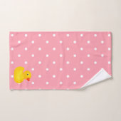 Gumber Ducky Duck Pink Girly Badezimmer Handtuch S Badhandtuch Set (Handtuch)