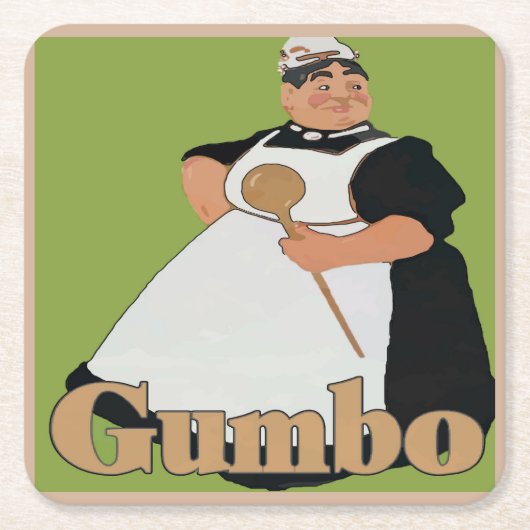 Gumbo Cook Rechteckiger Pappuntersetzer (Vorderseite)