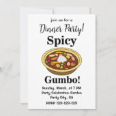 Gumbo Food Spicy Einladung (Vorderseite)