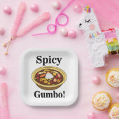 Gumbo-Food-Spicy-Gumbo-Party Pappteller (Party)