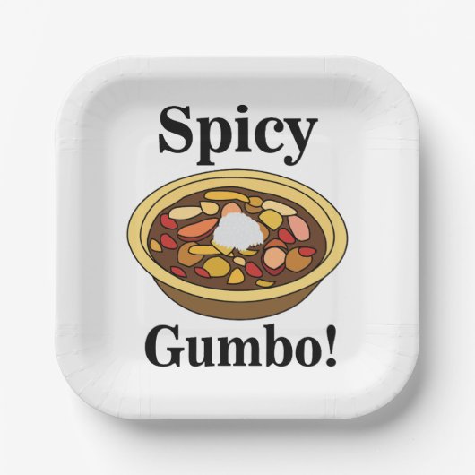 Gumbo-Food-Spicy-Gumbo-Party Pappteller (Vorderseite)