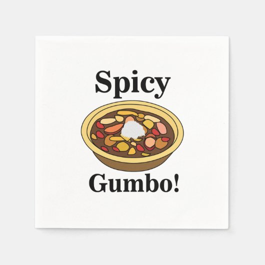 Gumbo-Food-Spicy-Gumbo-Party Serviette (Vorderseite)