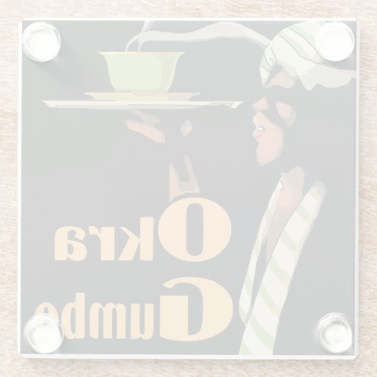 Gumbo-Glass-Untersetzer Glasuntersetzer (Rückseite)