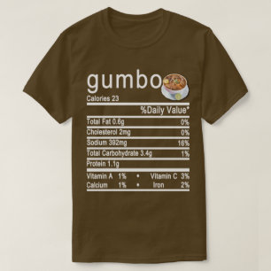 Gumbo Nutrition Facts-Label T-Shirt