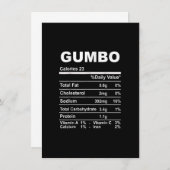 Gumbo Nutrition Fakten Erntedank Einladung (Vorne/Hinten)