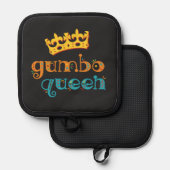 Gumbo Queen Louisiana oder kreolischer Koch Topflappen (Vorderseite/Rückseite)