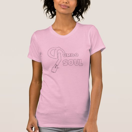 Gumbo-Soul-Damen-rosa T-Shirt (Vorderseite)