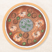 Gumbo Soup Louisiana LA New Orleans NOLA Food Runder Pappuntersetzer (Vorderseite)