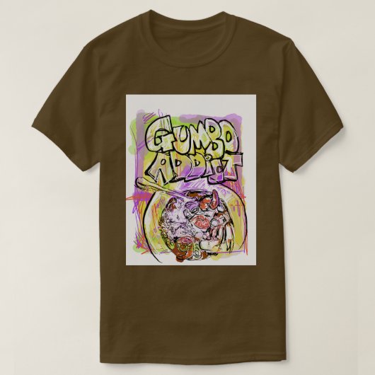Gumbo-süchtig-T-Hemd T-Shirt (Design vorne)