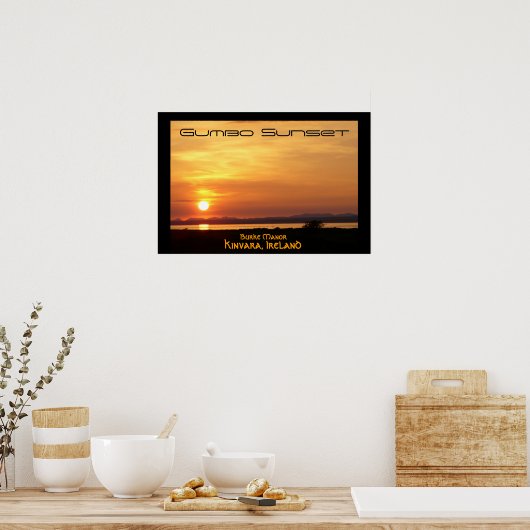 Gumbo Sunset Poster (Küche)