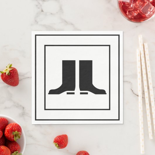 Gumboot-Signaturpapier Napkins Serviette (Beispiel)