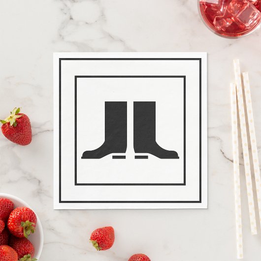 Gumboot-Signaturpapier Napkins Serviette