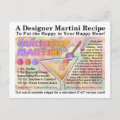 Gumdrop Candy Martini Rezept Card Postkarte (Vorderseite)