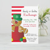 Gumdrop Gingerbrot Cookie & Candy Exchange Einladung (Stehend Vorderseite)