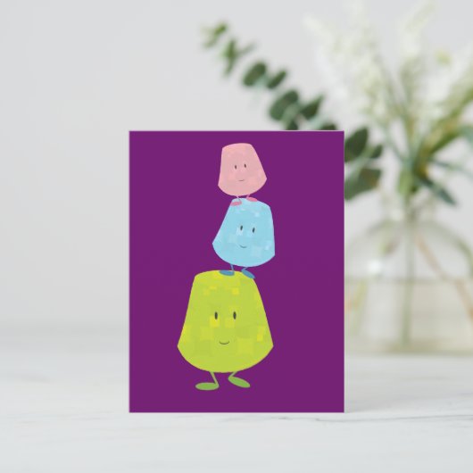 Gumdrop-Zeichen Postkarte (Stehend Vorderseite)