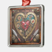 Gummen und Messer der Heart Steampunk Serie Ornament Aus Metall (Links)