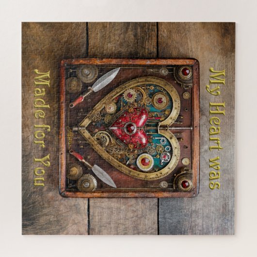 Gummen und Messer der Heart Steampunk Serie Puzzle (Horizontal)