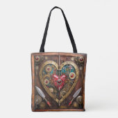 Gummen und Messer der Heart Steampunk Serie Tasche (Rückseite)