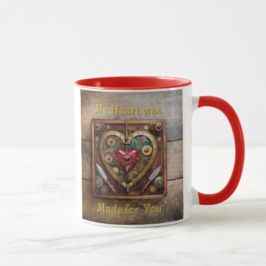 Gummen und Messer der Heart Steampunk Serie Tasse (Rechts)