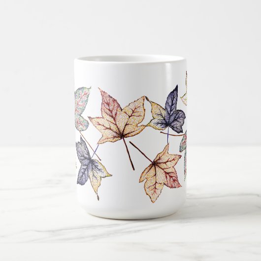 Gummi-Baum-Blätter im Fall Kaffeetasse (Mittel)