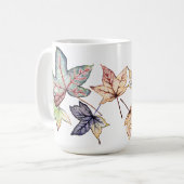 Gummi-Baum-Blätter im Fall Kaffeetasse (Vorderseite Links)