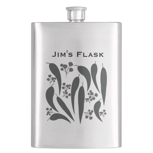 Gummi-Blätter und Gumnut Flachmann (Vorderseite)