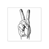 Gummi-Briefmarke mit Vintagen Sieghandfingern Gummistempel (Prägung)