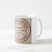 Gummi-Briefmarke Playa- del Reypost-1904 Kaffeetasse (VorderseiteRechts)