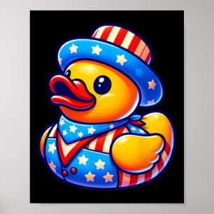 Gummi Duck 4. Juli Unabhängigkeitstag Männer Fraue Poster