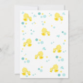 Gummi Duck Baby Shower Einladung Ducky Boy (Rückseite)