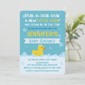 Gummi Duck Baby Shower Gender Neutral Einladung (Stehend Vorderseite)