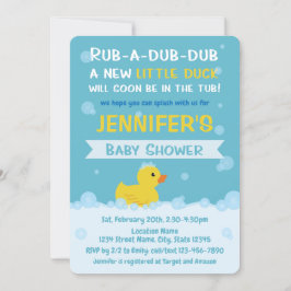 Gummi Duck Baby Shower Gender Neutral Einladung