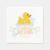 Gummi Duck Baby Shower Napkins - Blase Bath sie Serviette (Vorderseite)