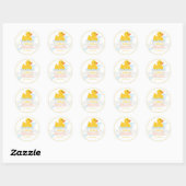 Gummi Duck Baby Shower Sticker - Blase Bath sie (Blatt)