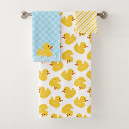 Gummi Duck Badehandtuch Set | Blauer Ducky (Insitu)
