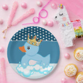 Gummi Duck (blau) Geburtstagspartikelplatte Pappteller (Party)
