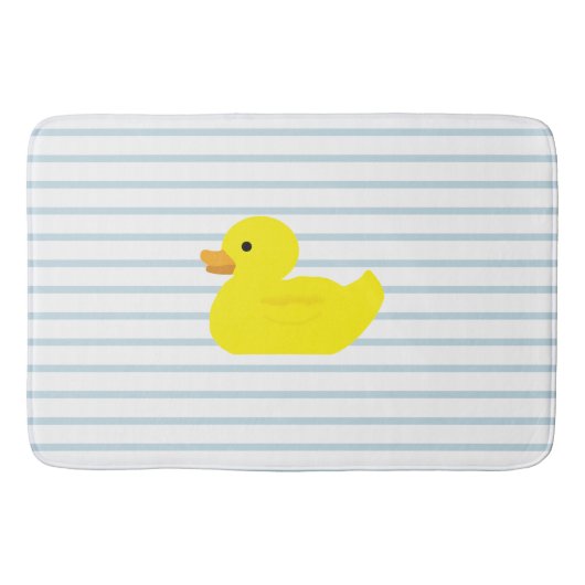 Gummi Duck Blue Strip Badematte (Vorderseite)