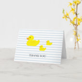 Gummi Duck Blue Strip Karte (Gelbe Blume)