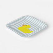 Gummi Duck Blue Strip Pappteller (Gewinkelt)