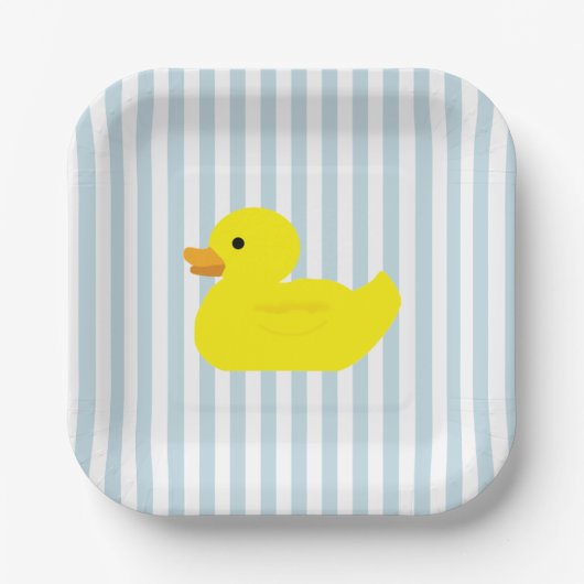Gummi Duck Blue Strip Pappteller (Vorderseite)