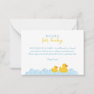 Gummi Duck Books für Babykarte   Yellow Ducky Sho Mitteilungskarte