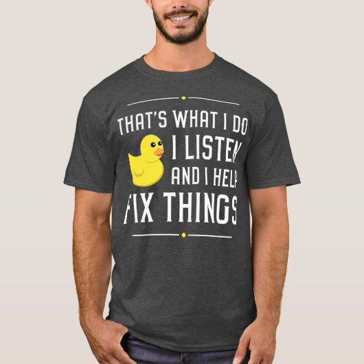 Gummi Duck Debuggen Fix Funny T-Shirt (Vorderseite)