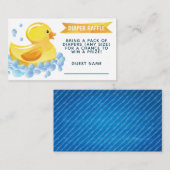 Gummi Duck Diaper Raffle Begleitkarte (Vorne/Hinten)