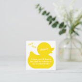 Gummi Duck Diaper Raffle Begleitkarte (Stehend Vorderseite)