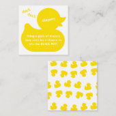 Gummi Duck Diaper Raffle Begleitkarte (Vorne/Hinten)