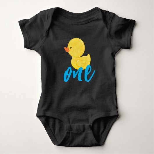 Gummi Duck Du bist der erste Geburtstag Bodysuit Baby Strampler (Vorderseite)