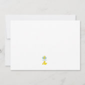 Gummi Duck Ducky Diaper Kinderdusche Einladung (Rückseite)