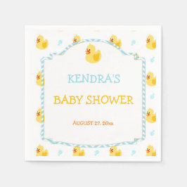 Gummi Duck Ducky Gender Neutral Aqua Gelb Serviette