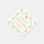 Gummi Duck Ducky Gender Neutral Aqua Gelb Serviette (Ecke)